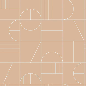 Hnedá tapeta geometrický vzor 139208, Art Deco, Est