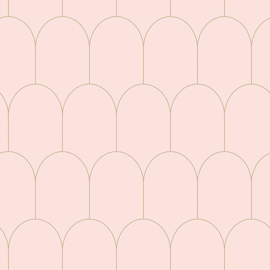 Geometrická vliesová ružová tapeta 139201, Art Deco, Esta