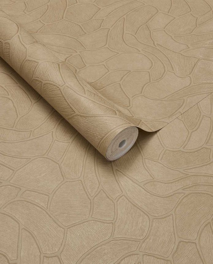Geometrická tapeta, oranžovo-béžová, kameň, 363214, Calm Crafted, Eijffinger