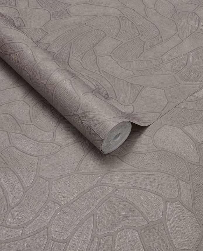 Geometrická tapeta, sivo-hnedá, kameň, 363216, Calm Crafted, Eijffinger
