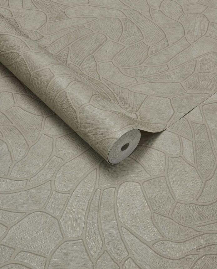 Geometrická tapeta, béžovo-zelená, kameň, 363218, Calm Crafted, Eijffinger