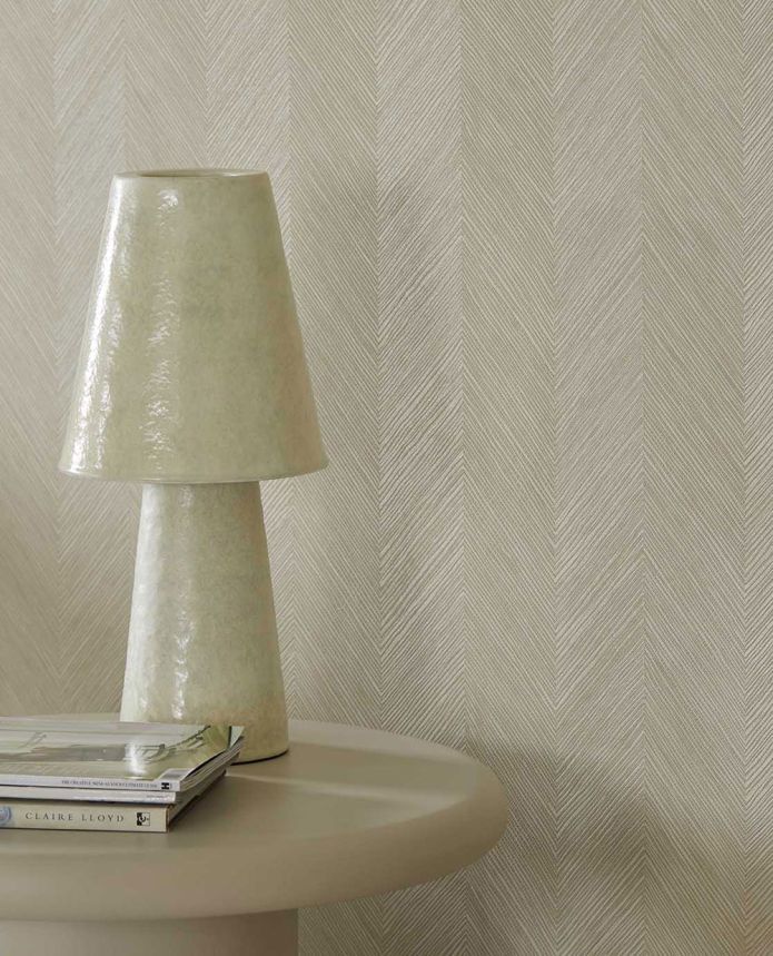 Geometrická tapeta, sivo-béžová, imitácia rohože, 363232, Calm Crafted, Eijffinger
