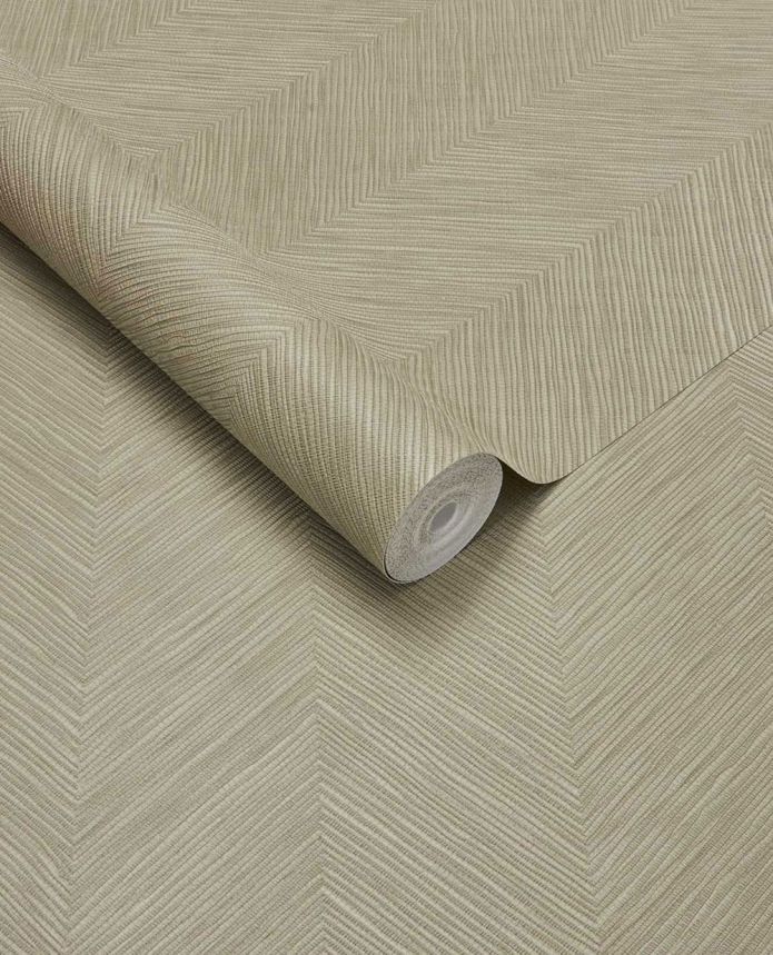 Geometrická tapeta, sivo-zelená, imitácia rohože, 363236, Calm Crafted, Eijffinger