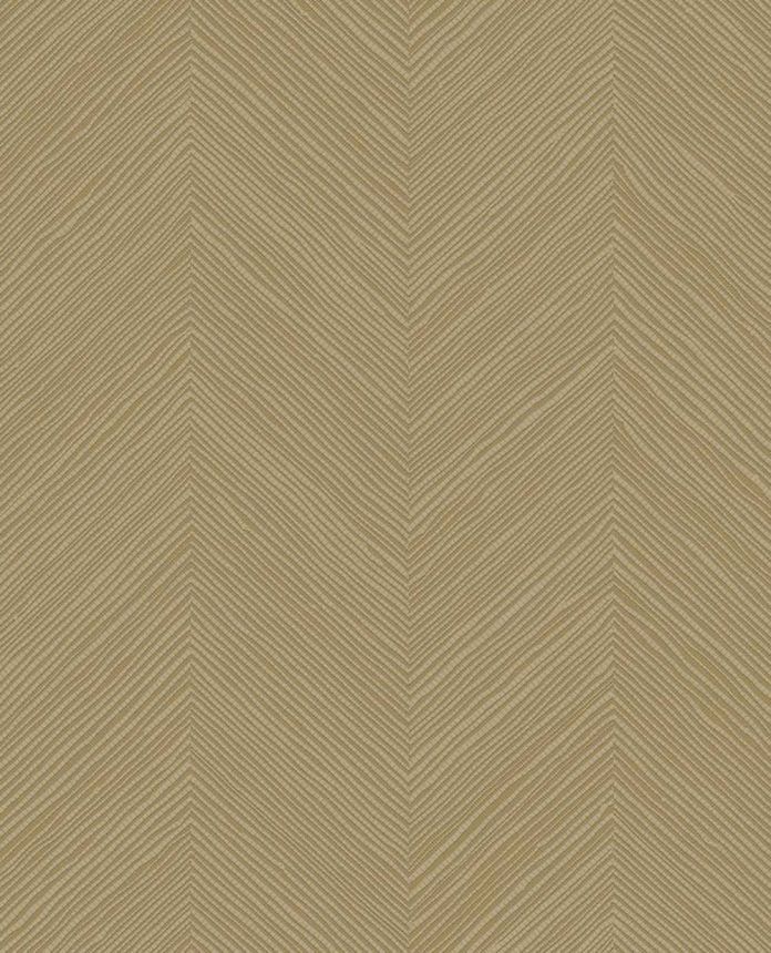 Geometrická tapeta, hnedo-žltá, imitácia rohože, 363237, Calm Crafted, Eijffinger