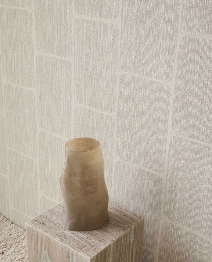 Geometrická tapeta, krémovo-sivá, 363252, Calm Crafted, Eijffinger