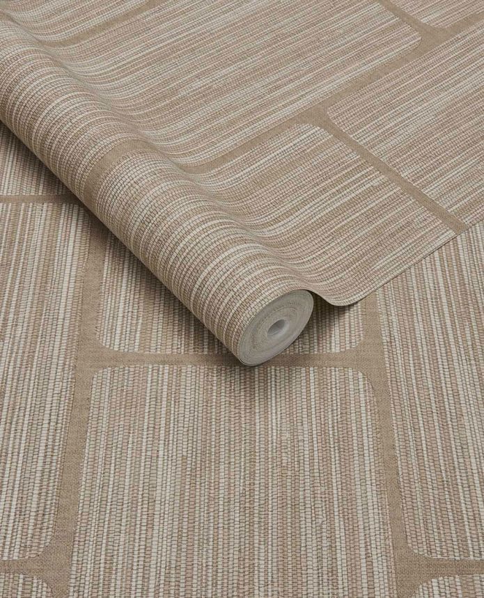Geometrická tapeta, hnedo-béžová, 363255, Calm Crafted, Eijffinger