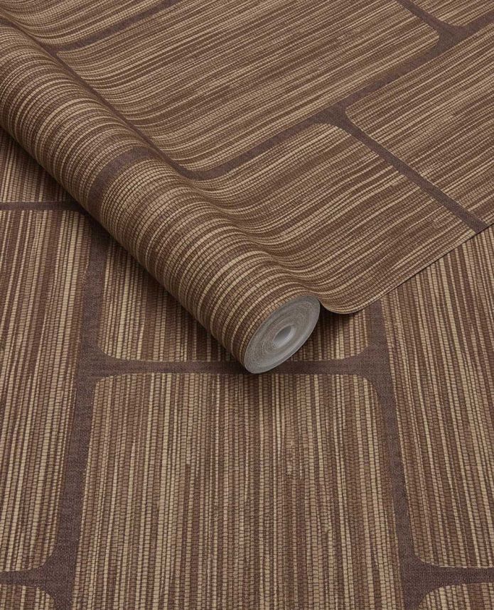 Geometrická tapeta, červeno-hnedá, 363256, Calm Crafted, Eijffinger