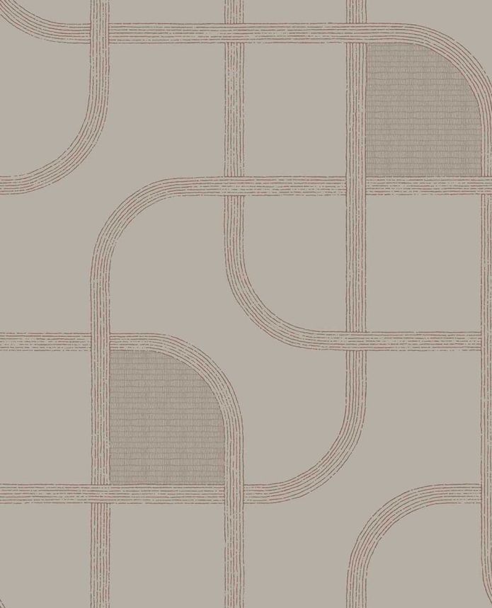 Geometrická tapeta, ružová, pruhy, 363261, Calm Crafted, Eijffinger