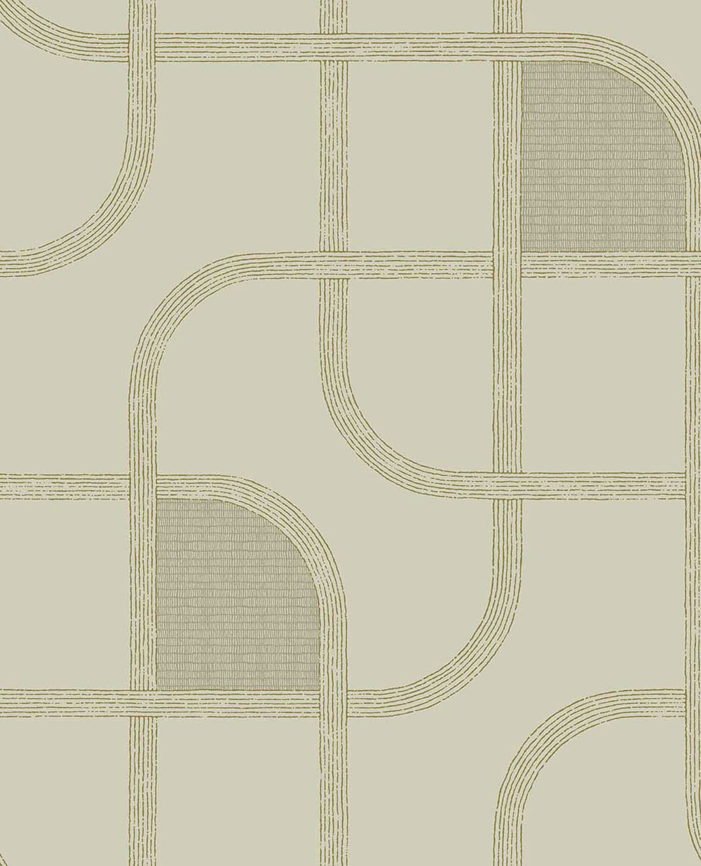 Geometrická tapeta, zelená, pruhy, 363262, Calm Crafted, Eijffinger