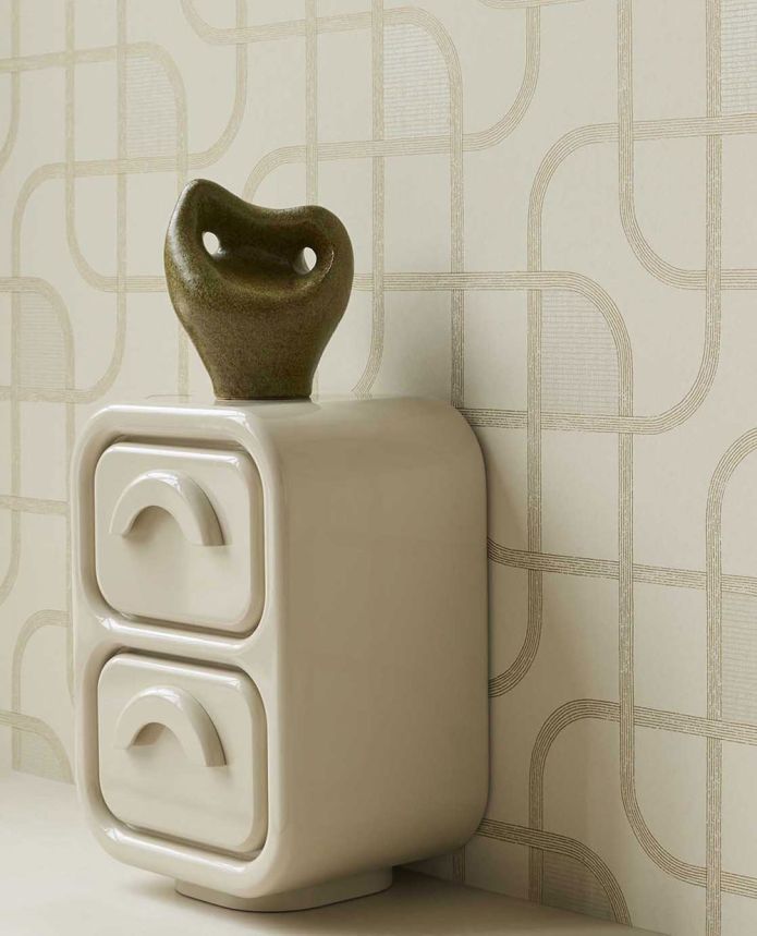 Geometrická tapeta, zelená, pruhy, 363262, Calm Crafted, Eijffinger