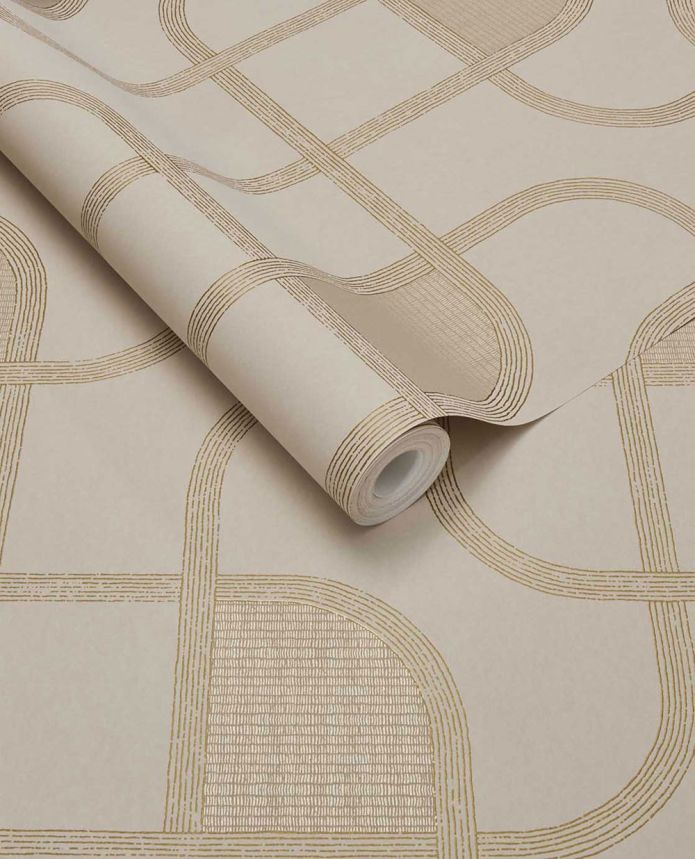 Geometrická tapeta, oranžovo-ružová, pruhy, 363263, Calm Crafted, Eijffinger