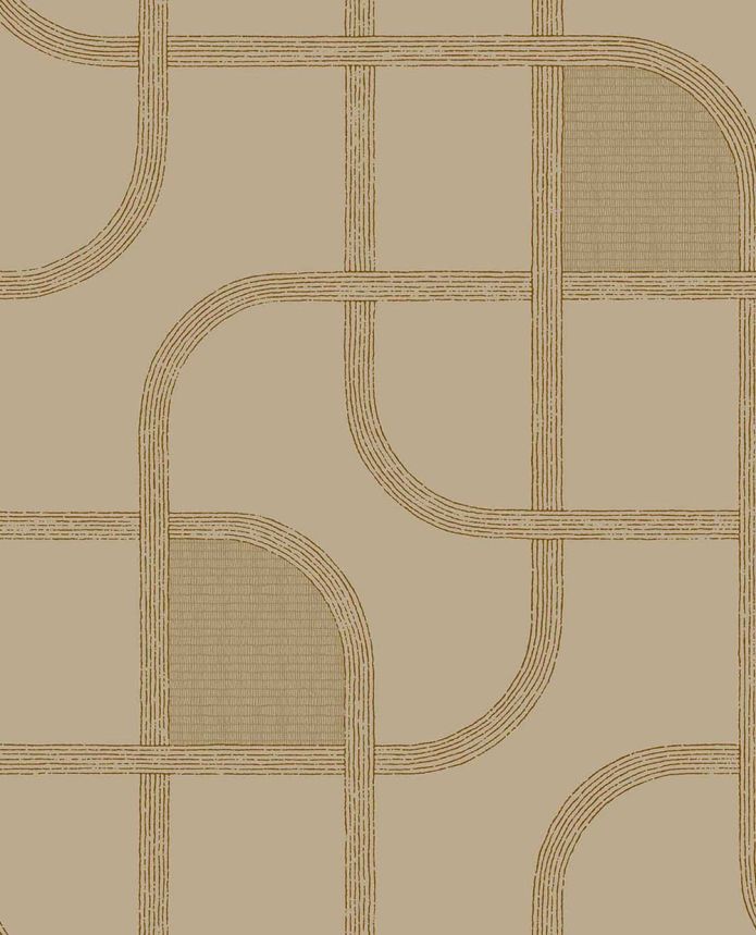 Geometrická tapeta, hnedá, pruhy, 363264, Calm Crafted, Eijffinger