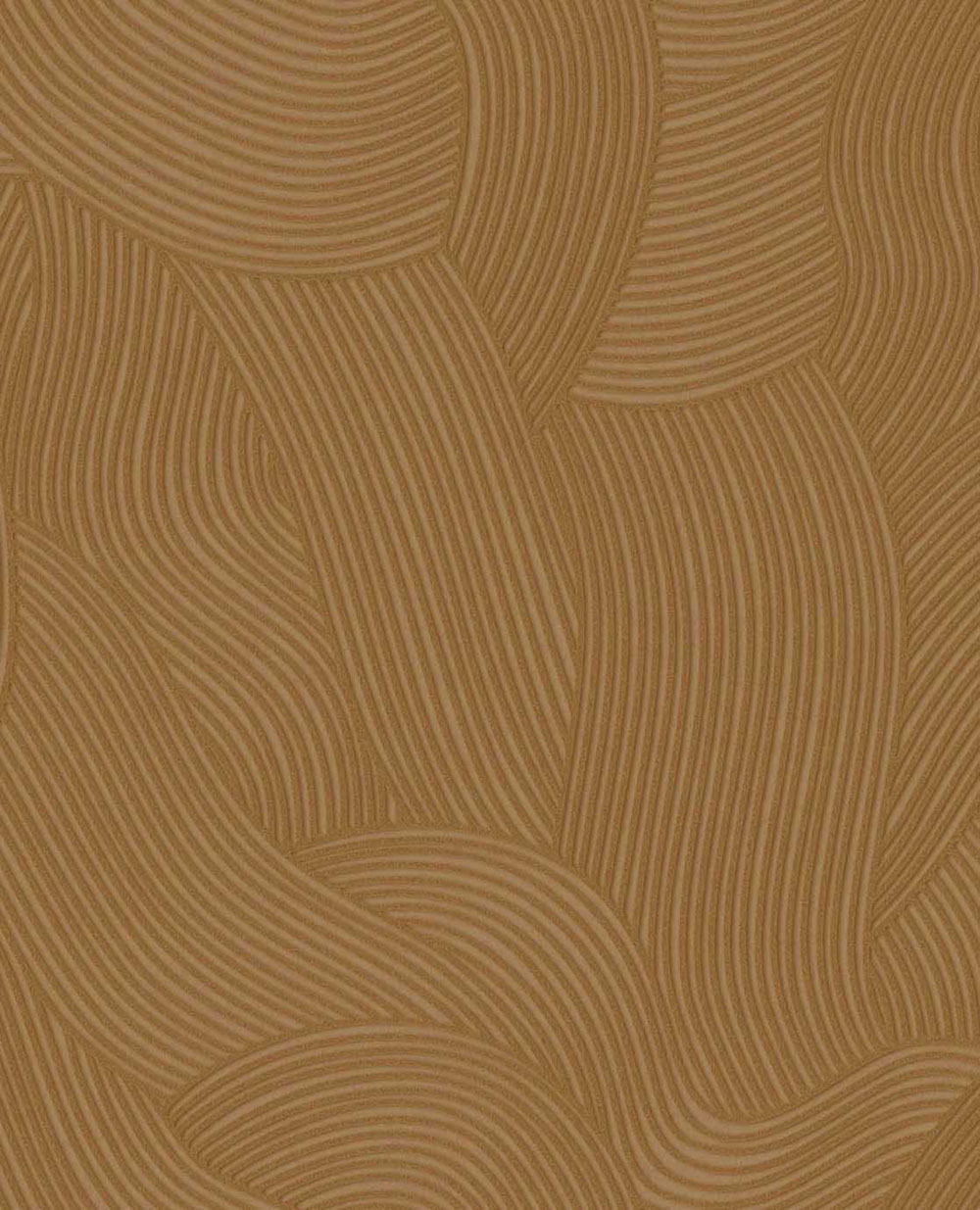 Tapeta, oranžovo-hnedá, vlnky, 363275, Calm Crafted, Eijffinger