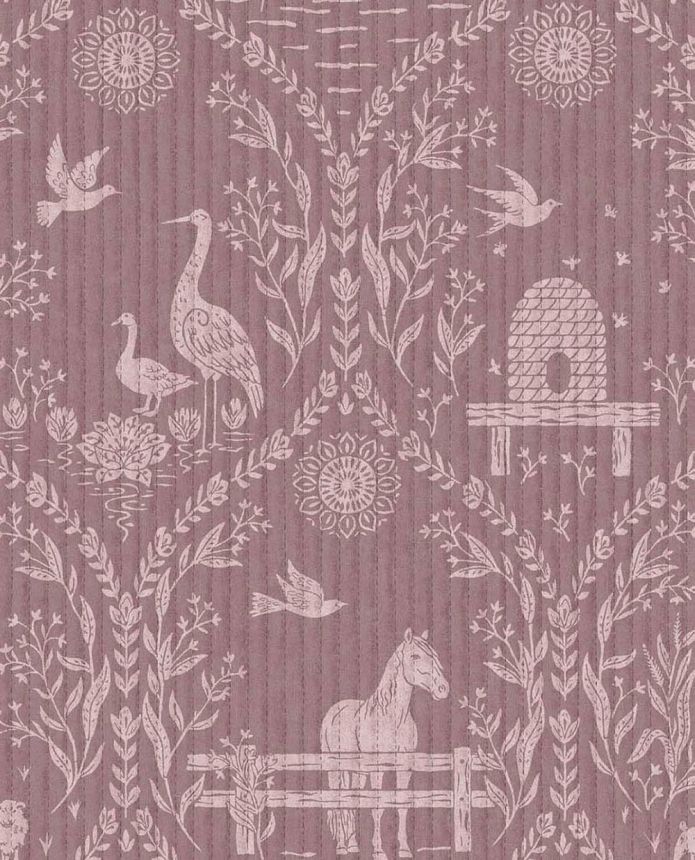 Vínová tapeta, zvieratá, kvety, 363133, Tiny Treasures, Eijffinger