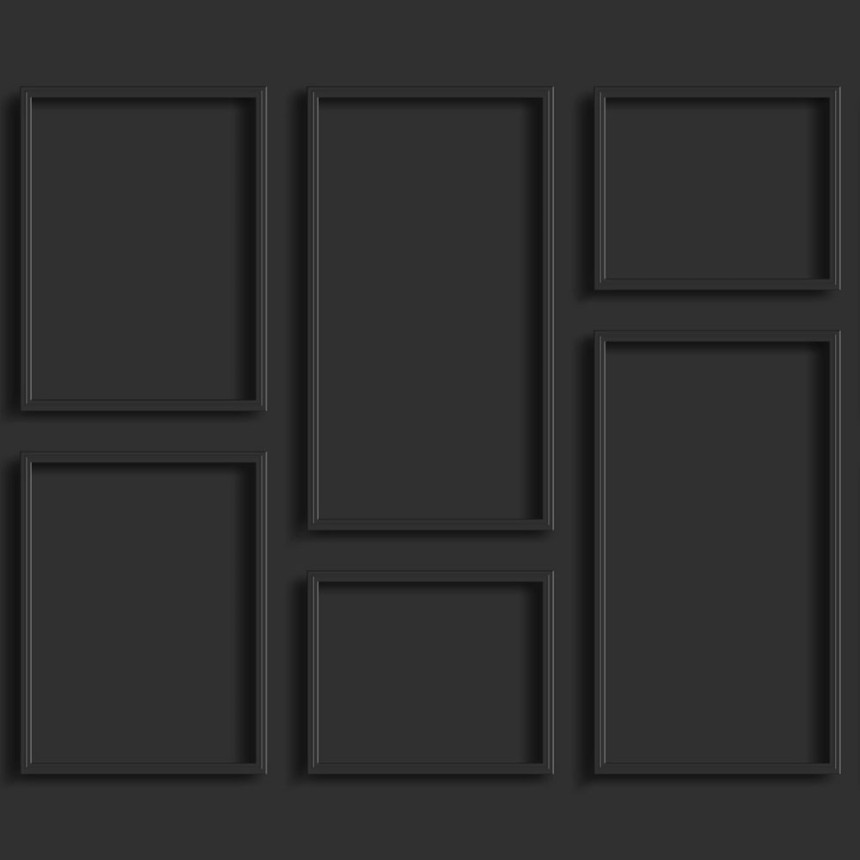 Vliesová 3d fototapeta čierny stenový obklad 158940, 300x300cm, Black & White, Esta