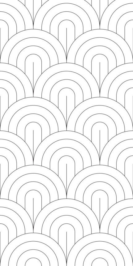 Vliesová fototapeta, čiernobiely oblúkový vzor 158935, 150x300cm, Black & White, Esta
