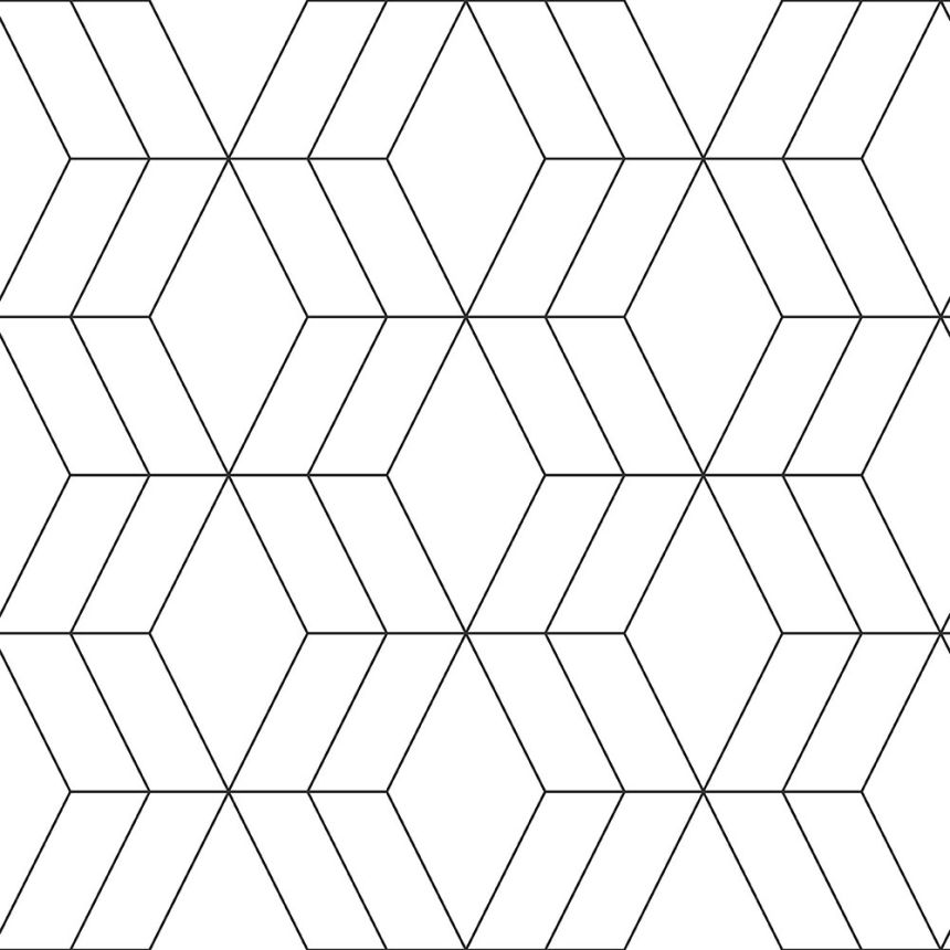 Čiernobiela geometrická vliesová tapeta 139149, Black & White, Esta