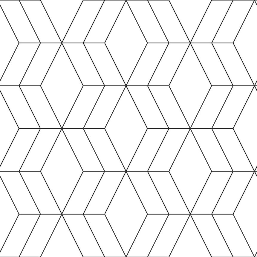 Čiernobiela geometrická vliesová tapeta 139149, Black & White, Esta