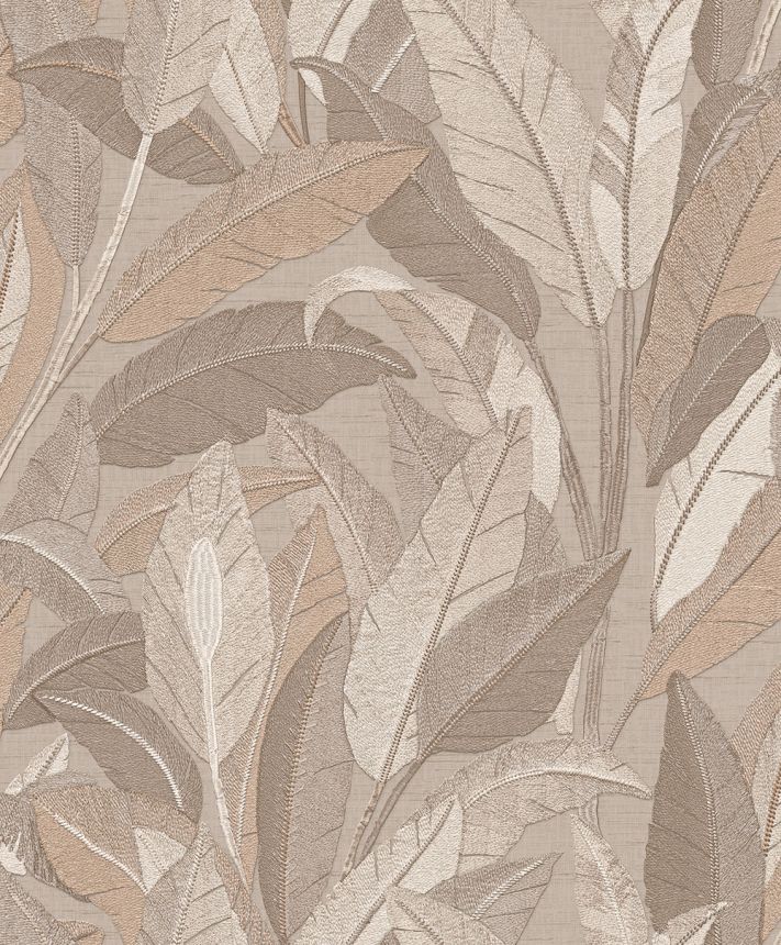 Tapeta s listami, červeno-hnedá, hnedá, RE521053, Renaissance, Design ID