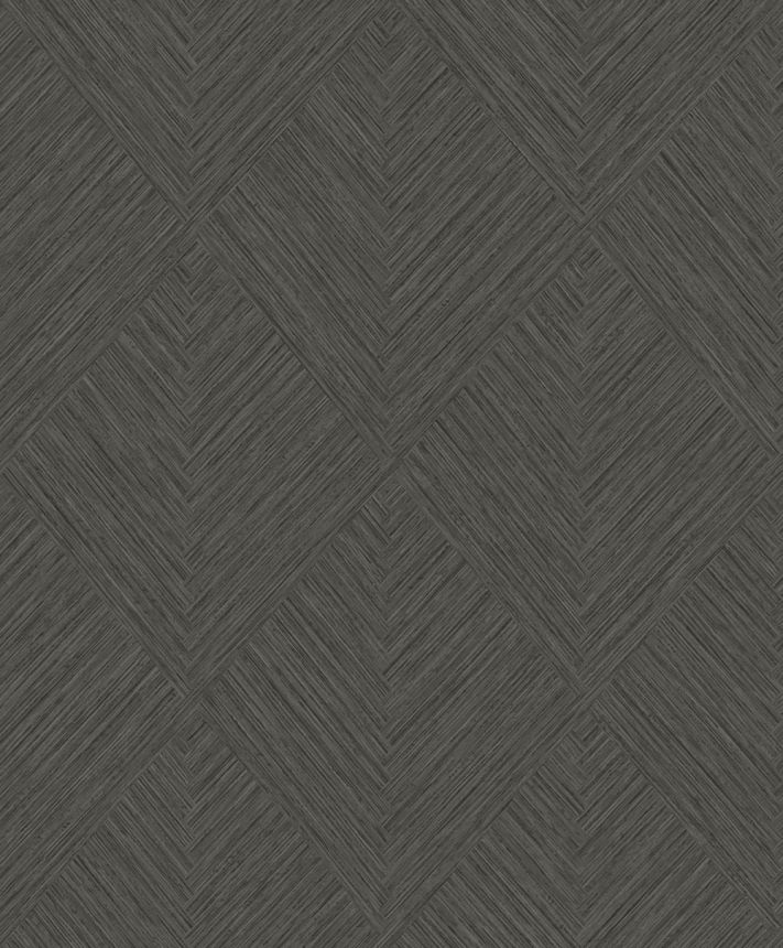 Vláknitá tapeta na stenu, hnedá, geometrická, PW3009, Precious Weaves, Grandeco   ROZBALENÉ