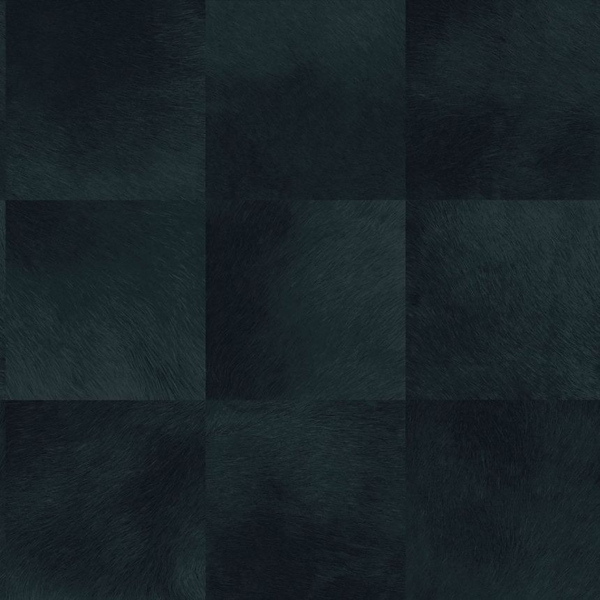 Vliesová tapeta tmavo modrá, štvorcový vzor imitácie kožušiny 347800, Luxury Skins, Origin