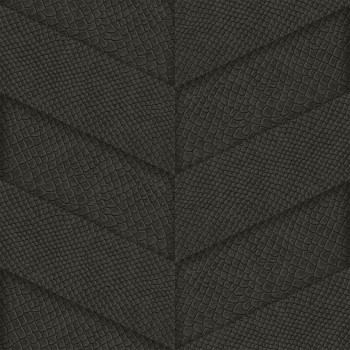 Vliesová čierna tapeta, parketový vzor kože 347795, Luxury Skins, Origin