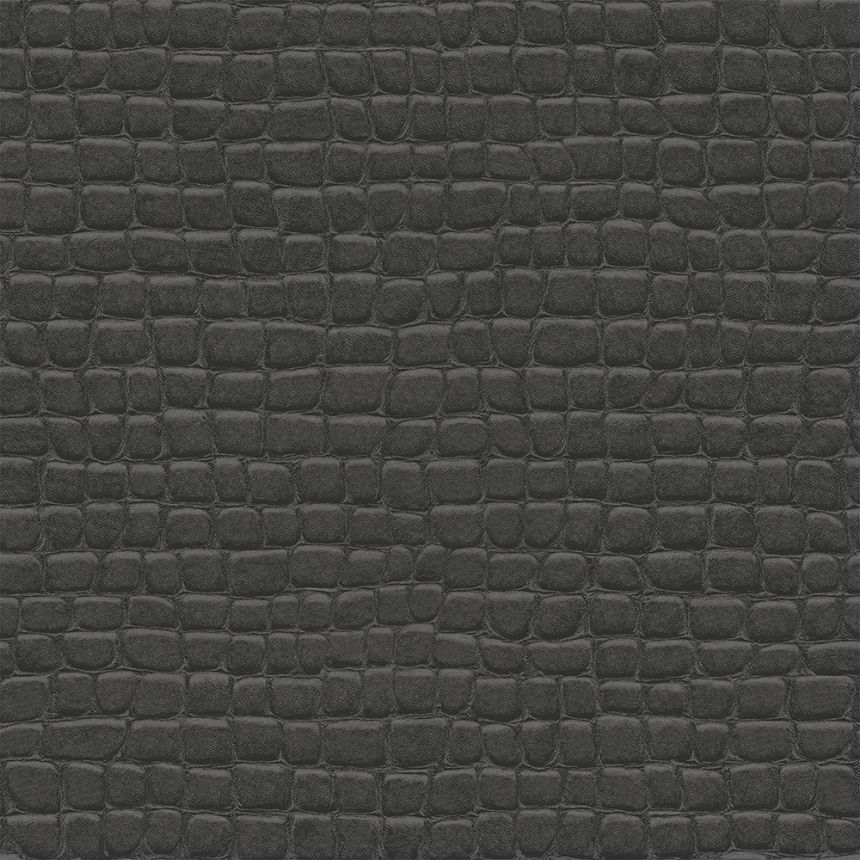 Vliesová čierna tapeta, imitácia čiernej krokodílej kože 347783, Luxury Skins, Origin