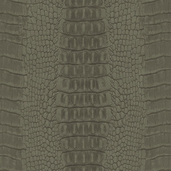 Khaki vliesová tapeta na stenu, imitácia krokodílej kože 347774, Luxury Skins, Origin