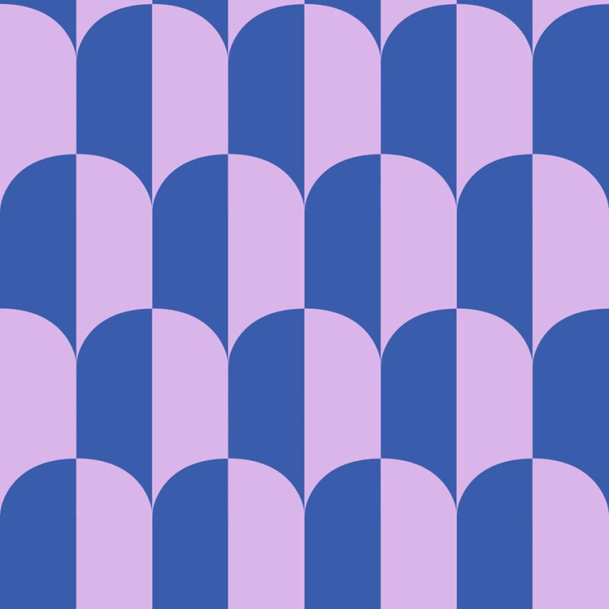 Tapeta s motívom Art Deco, modrá, ružová, 139983, Color Pop, Esta Home