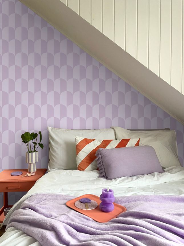 Tapeta s motívom Art Deco, fialová, 139987, Color Pop, Esta Home