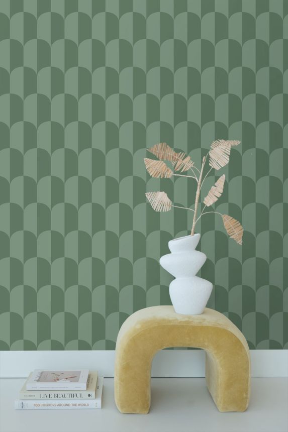 Tapeta s motívom Art Deco, zelená, 139989, Color Pop, Esta Home