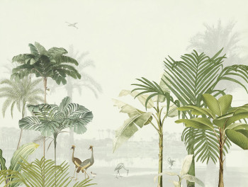 Vliesová fototapeta Oáza, palmy, vtáky 317402, 371 x 280 cm, Oasis, Eijffinger