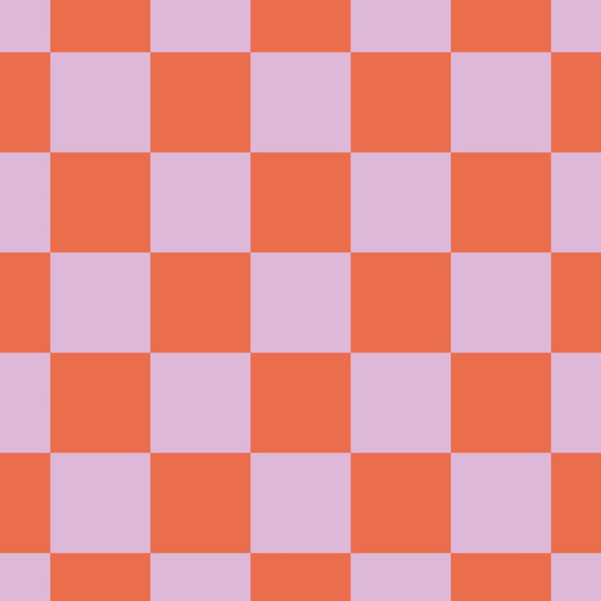 Tapeta so šachovnicovým vzorom, červená, ružová, 130914, Color Pop, Esta Home