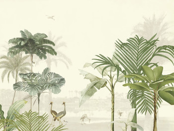 Vliesová fototapeta Oáza, palmy, vtáky 317400, 371 x 280 cm, Oasis, Eijffinger