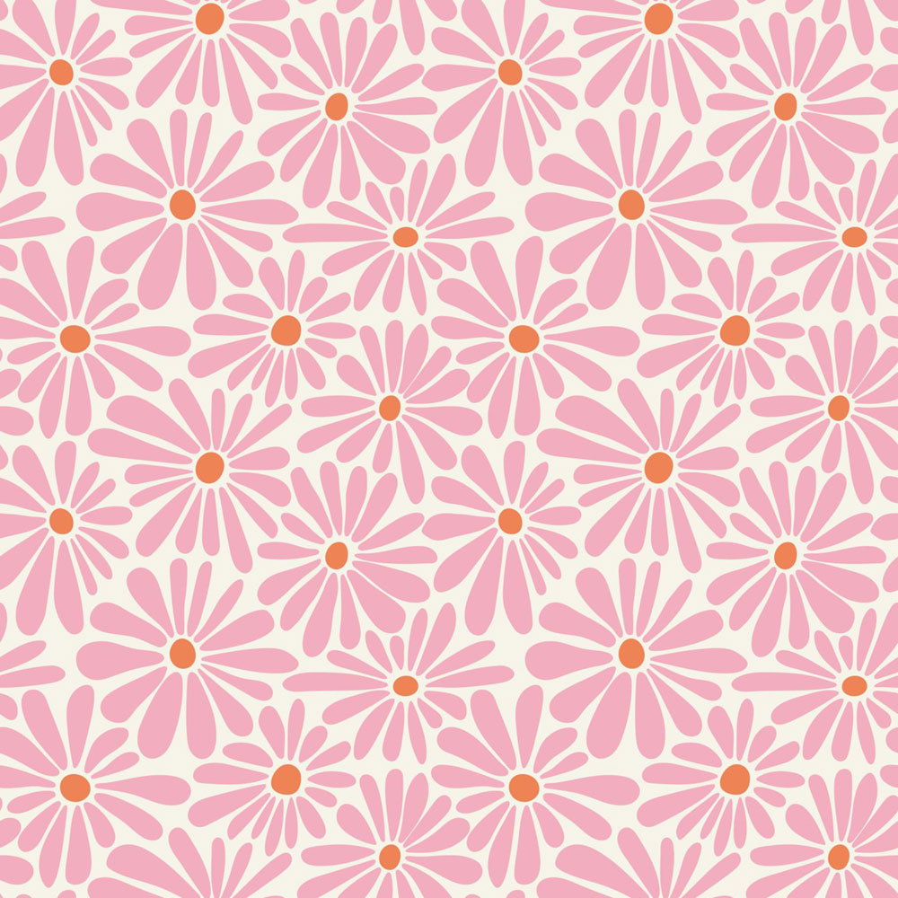 Kvetinová tapeta, ružová, biela, 131149, Color Pop, Esta Home