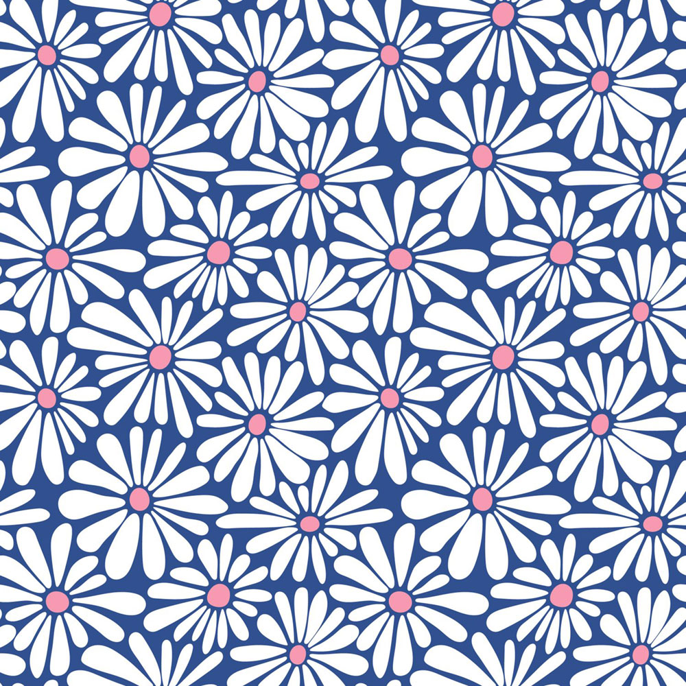 Kvetinová tapeta, modrá, biela, 131150, Color Pop, Esta Home
