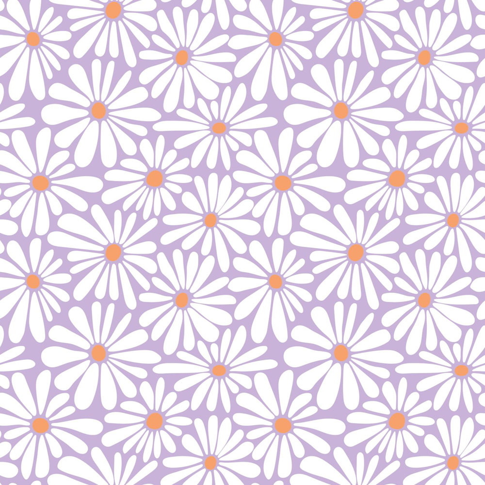 Kvetinová tapeta, biela, fialová, 131153, Color Pop, Esta Home