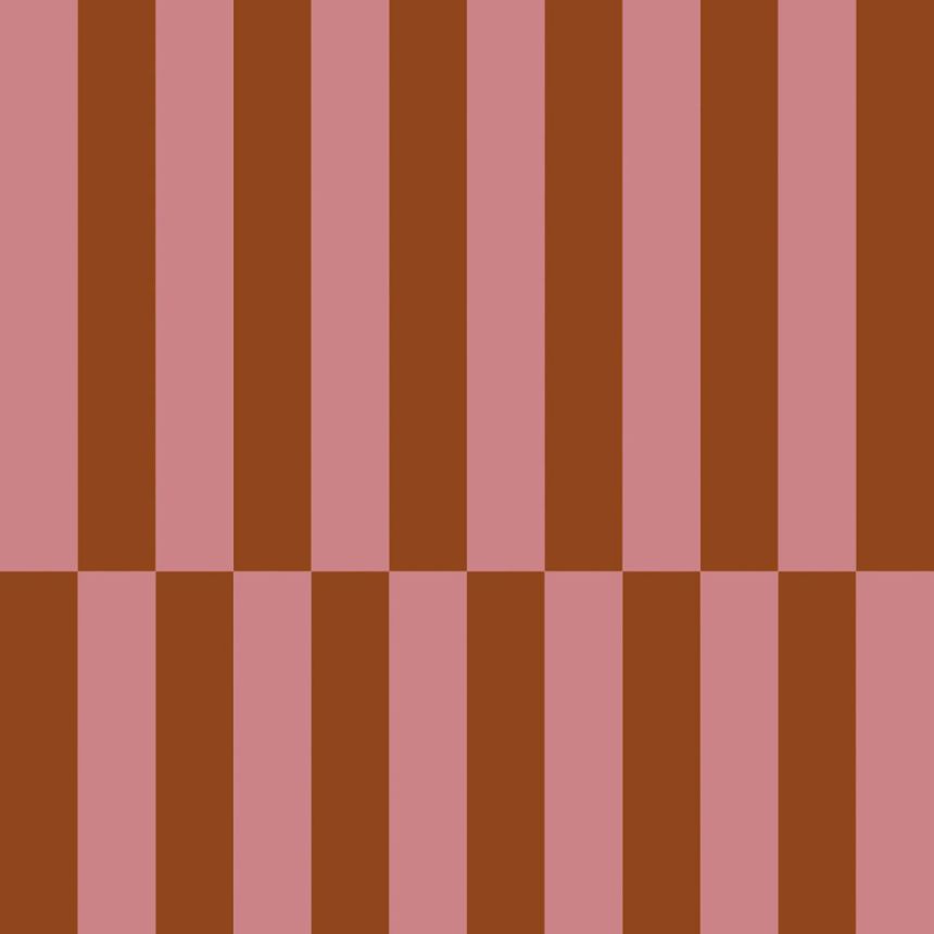 Tapeta s pruhmi, červeno-hnedá, ružová, 131427, Color Pop, Esta Home