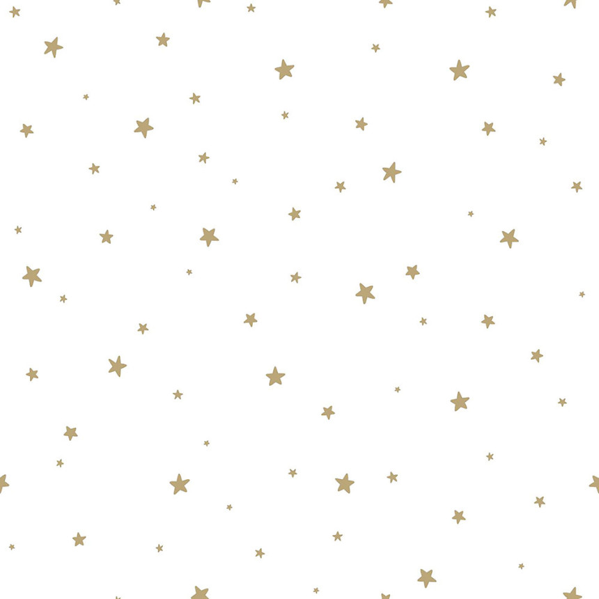 Vliesová tapeta biela so zlatými hviezdičkami 139259, Forest Friends, Esta