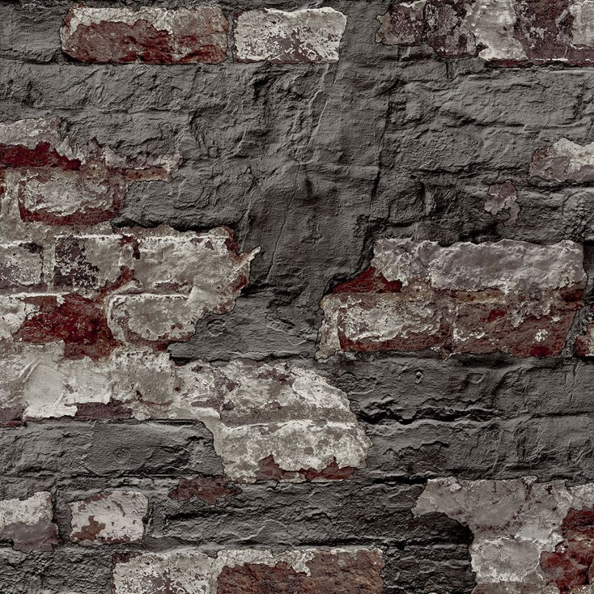 Vliesová tapeta na stenu tehla, oprýskaný tehlový múr WL3303, Wanderlust, Grandeco