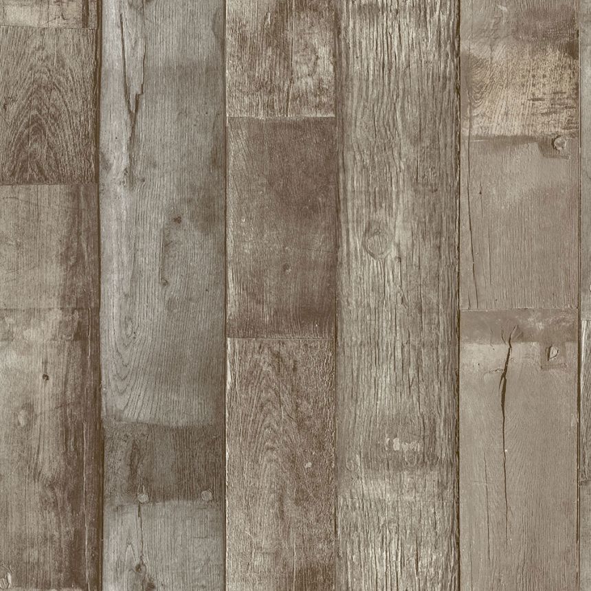 Hnedobéžová vliesová tapeta imitácia dreva, paluboviek, WL1403, Wanderlust, Grandeco