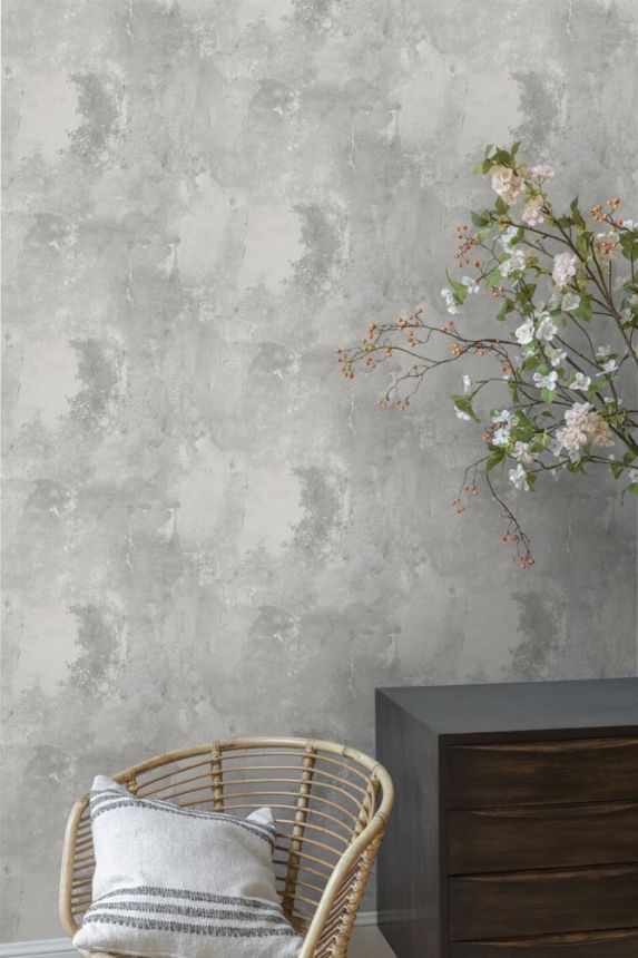 Sivá vliesová tapeta imitacia betonu WL1201, Wanderlust, Grandeco