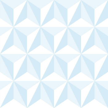 Modro-biela vliesová tapeta na stenu, 3D hviezdicový vzor 138912, Little Bandits, Esta