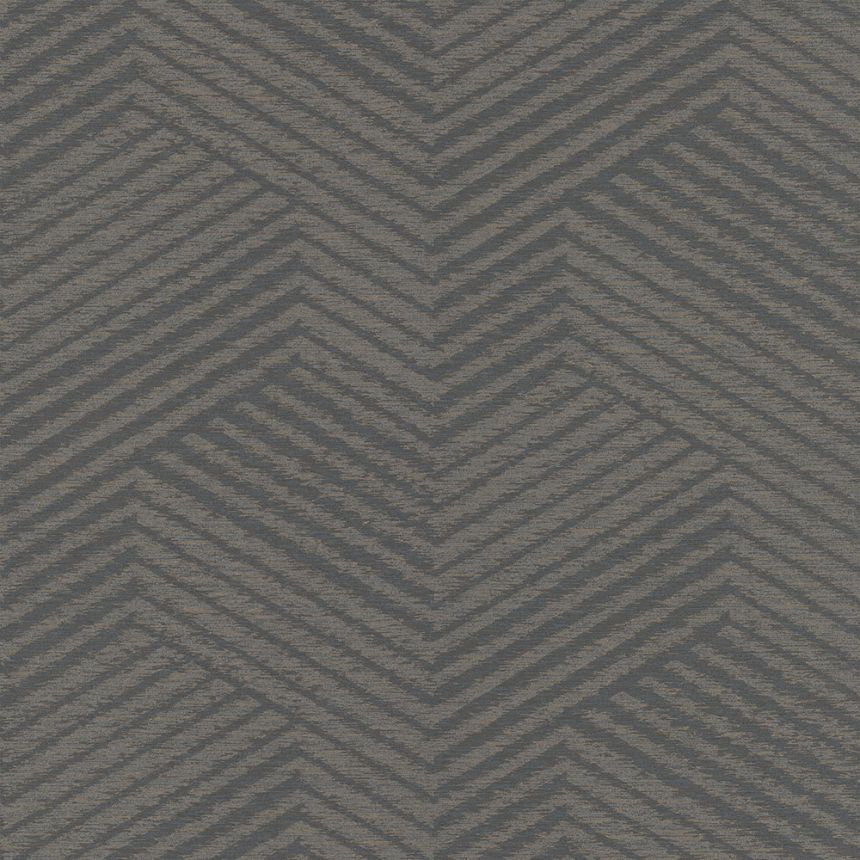 Vliesová hnedá tapeta s metalickým žíhaním EE2104, Elementum, Grandeco