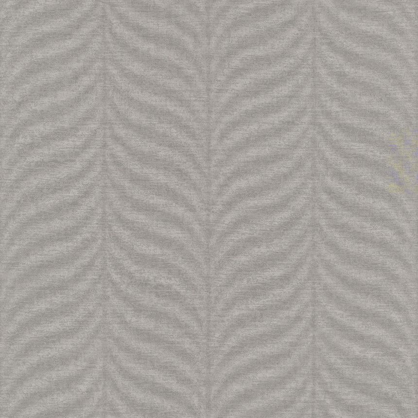 Sivo-hnedá vliesová tapeta, grafický vzor pierok EE1307, Elementum, Grandeco