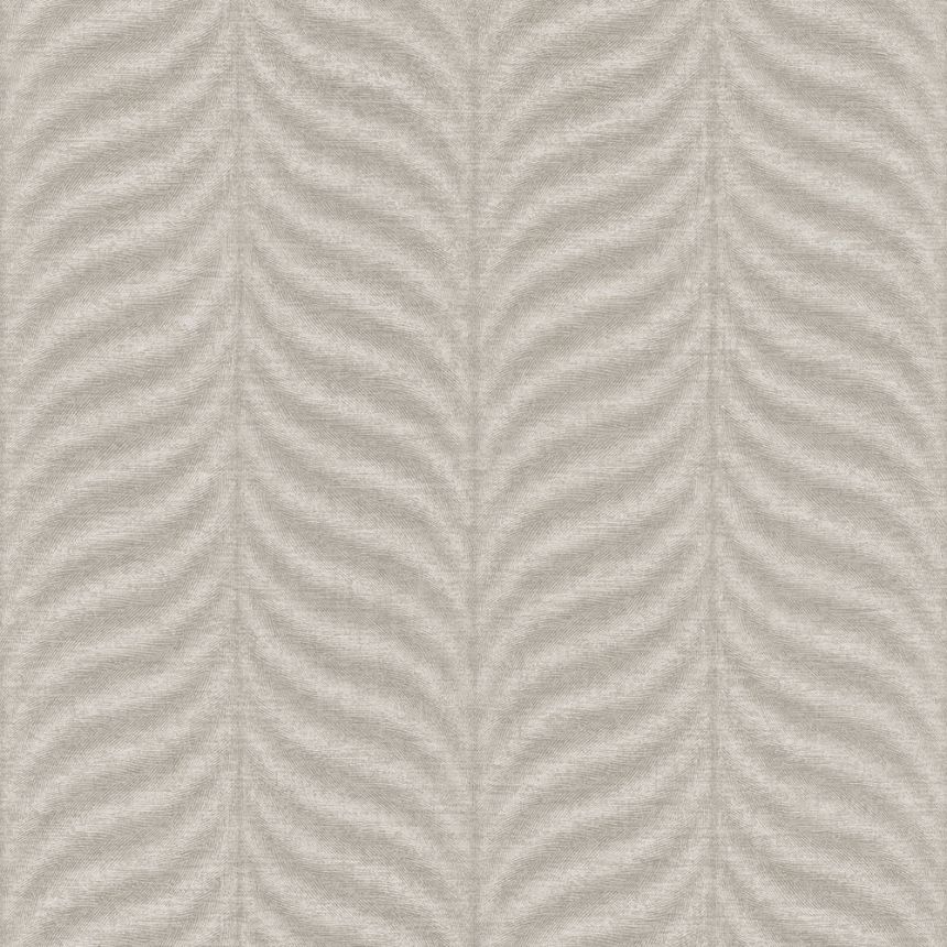 Hnedo-béžová vliesová tapeta, grafický vzor pierok EE1303, Elementum, Grandeco