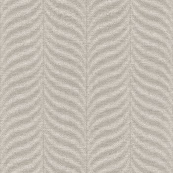 Hnedo-béžová vliesová tapeta, grafický vzor pierok EE1303, Elementum, Grandeco
