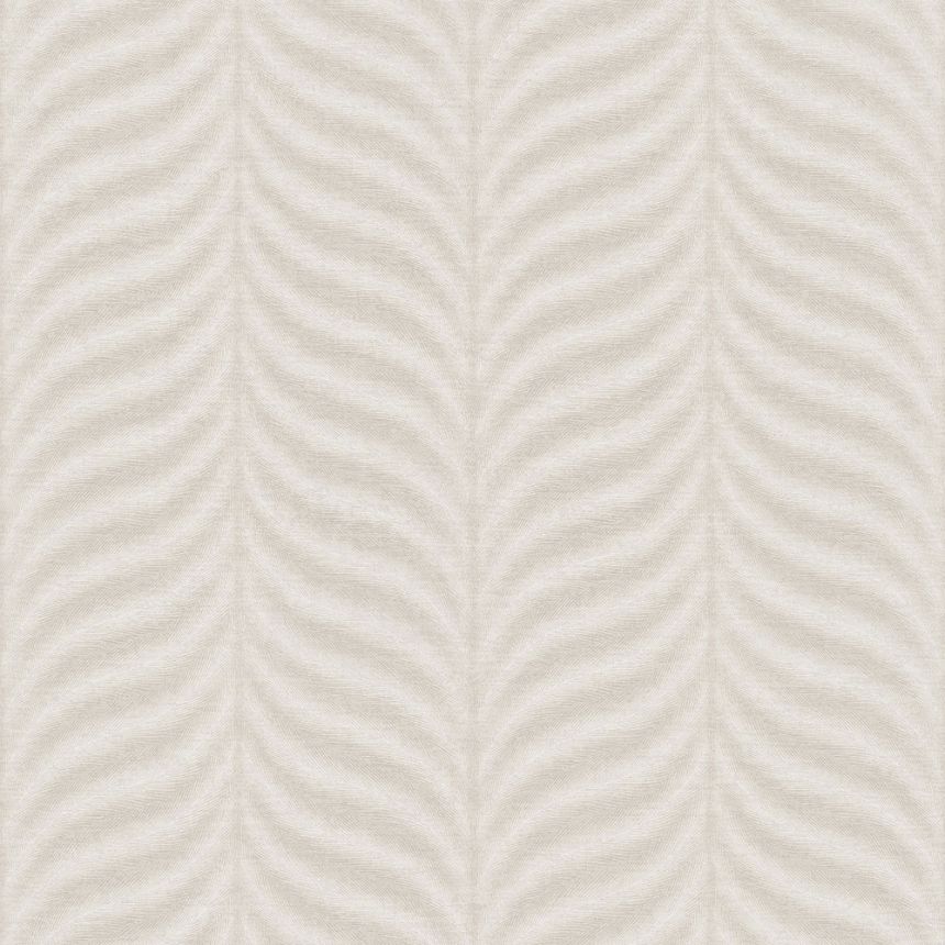 Béžová vliesová tapeta, grafický vzor pierok EE1302, Elementum, Grandeco