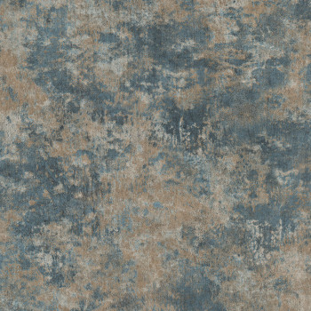 Hnedo-tyrkysová vliesová betonova tapeta EE1201, Elementum, Grandeco