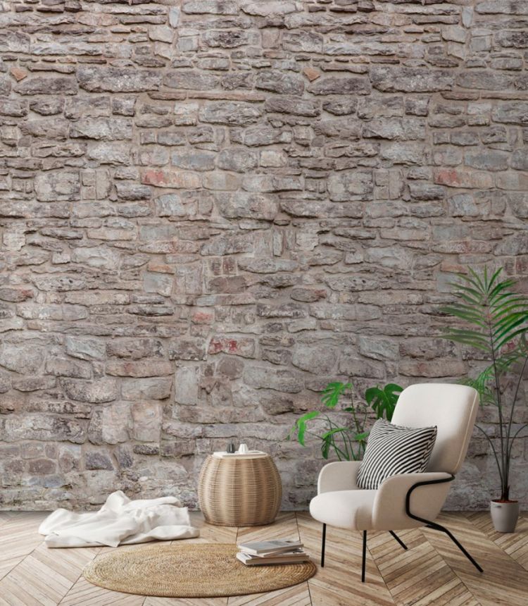 Vliesová obrazová tapeta Kamene, kamenný múr A51701, 159 x 280 cm, One roll, one motif, Grandeco